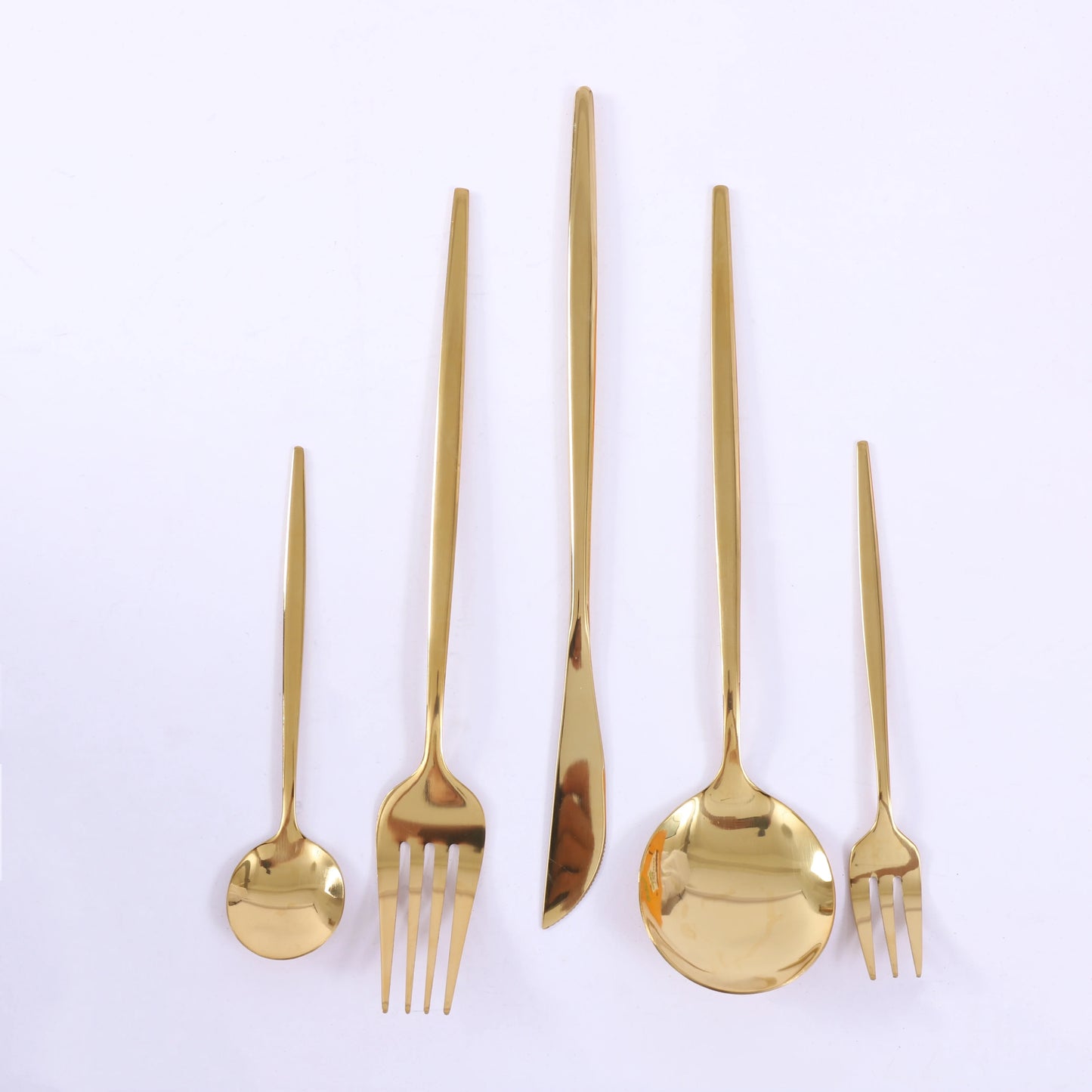 90-Piece Gold Stainless Steel Flatware Set