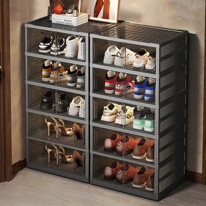 3/6-Layer Foldable Clear-Front Shoe Organizer
