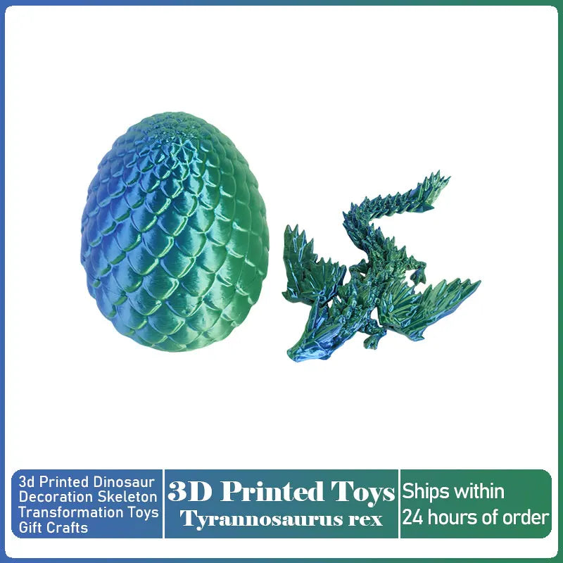 Articulated 3D-Printed Dragon Figurine