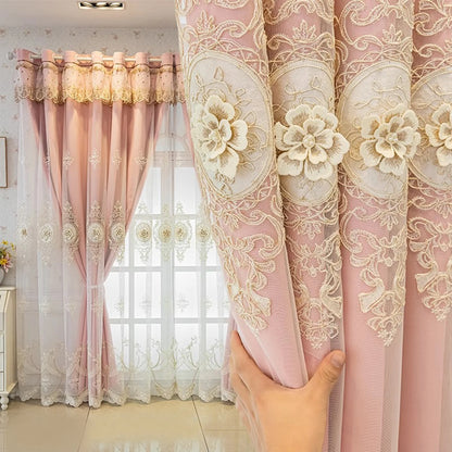 Embroidered Chenille Blackout Curtains