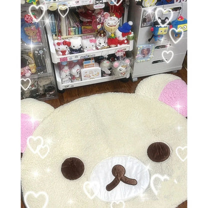 Cartoon Bear Plush Accent Rug