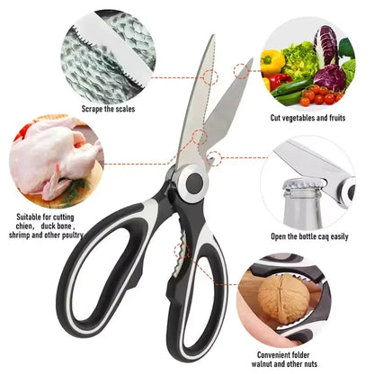 Heavy-Duty Stainless Steel Kitchen Scissors