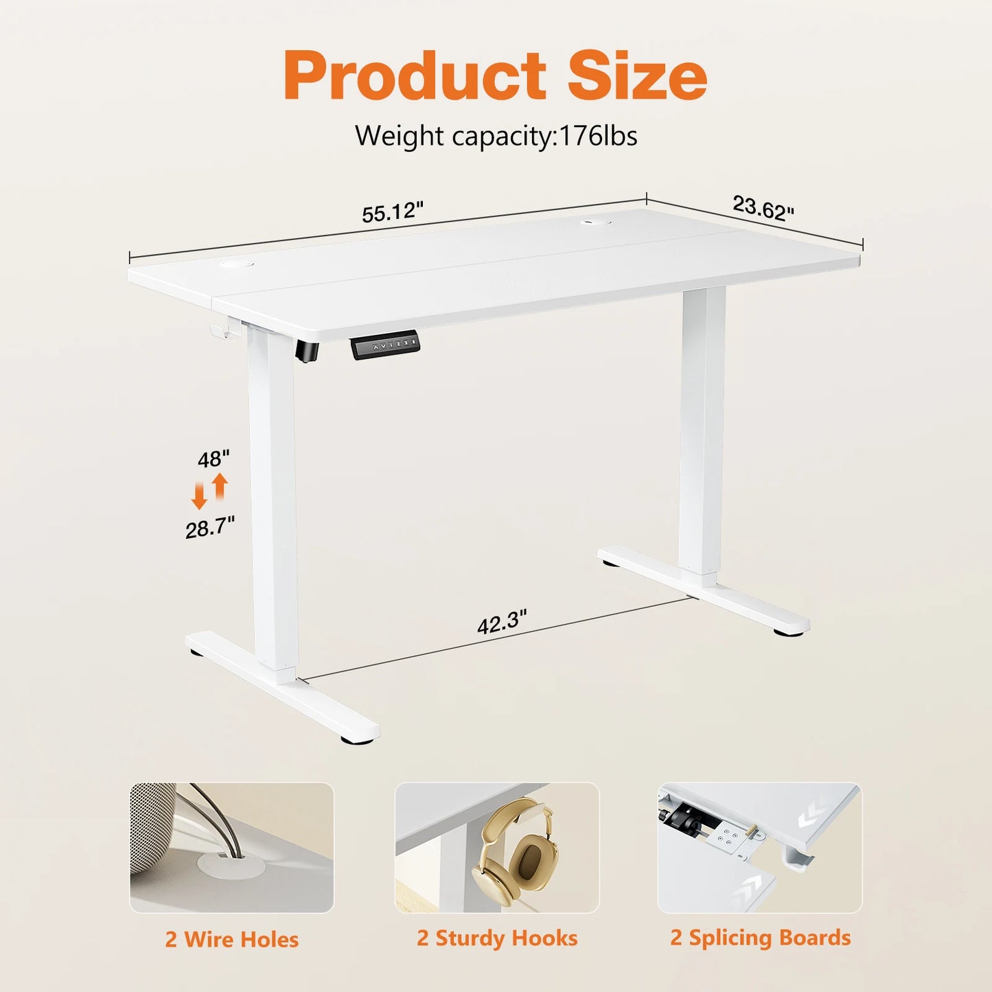 Height-Adjustable Electric Standing Desk