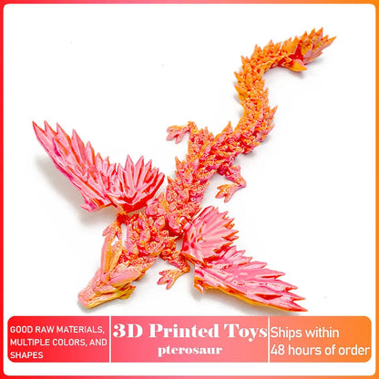 Articulated 3D-Printed Dragon Figurine