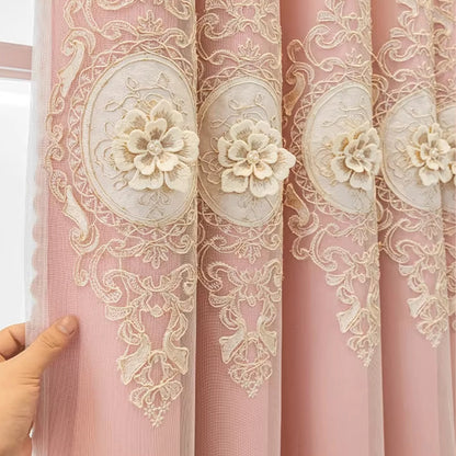 Embroidered Chenille Blackout Curtains