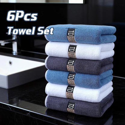 Set of 6 15.7 x 31.5-Inch Microfiber Towels