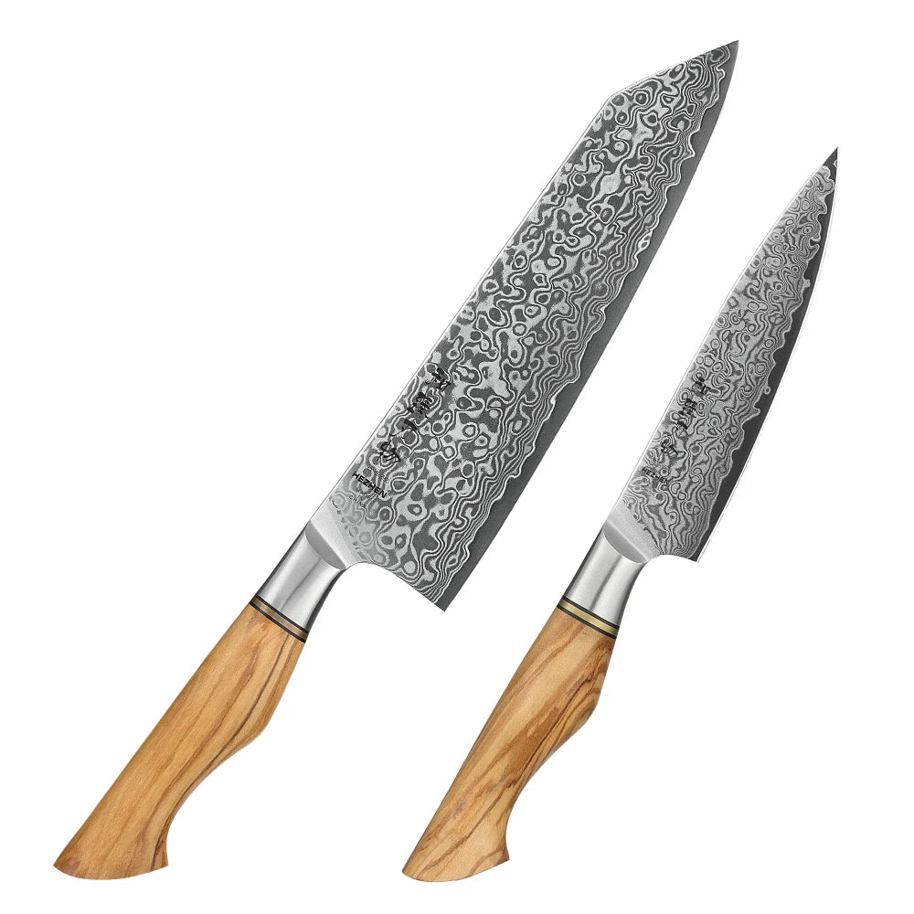 Damascus Steel Kitchen Knife Set