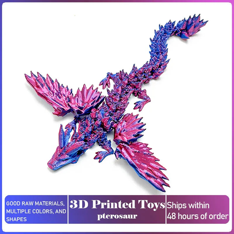 Articulated 3D-Printed Dragon Figurine
