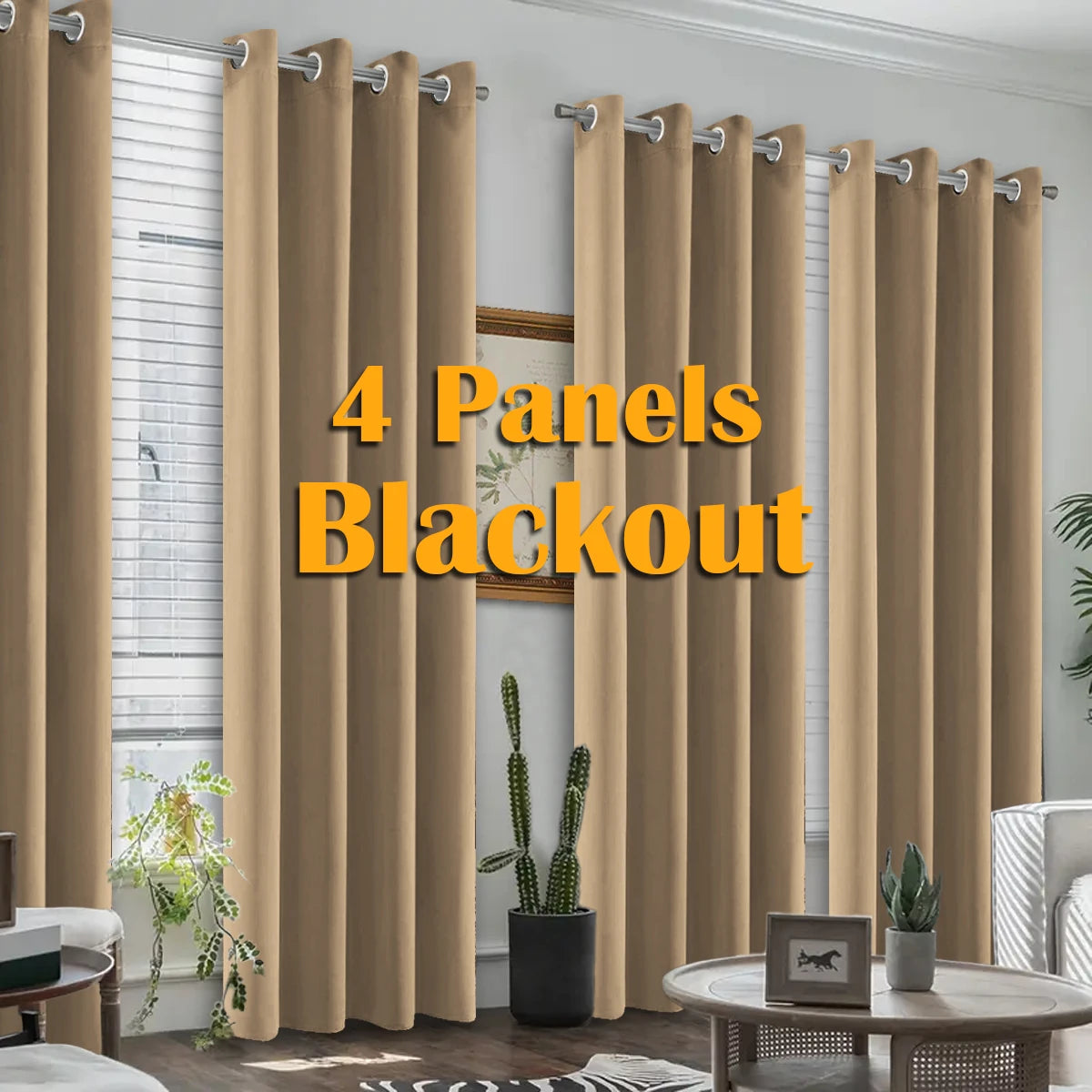 Set of 4 Thermal Blackout Curtains