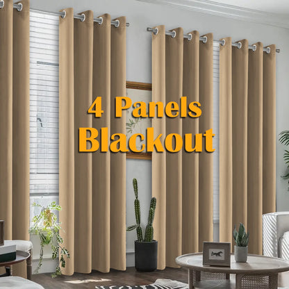Set of 4 Thermal Blackout Curtains