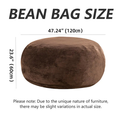39.4 x 39.4 x 23.6-Inch Memory Foam Beanbag Chair