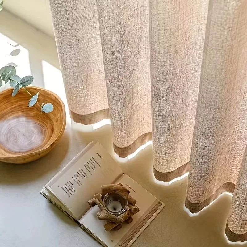 Linen-Style Sheer Curtain