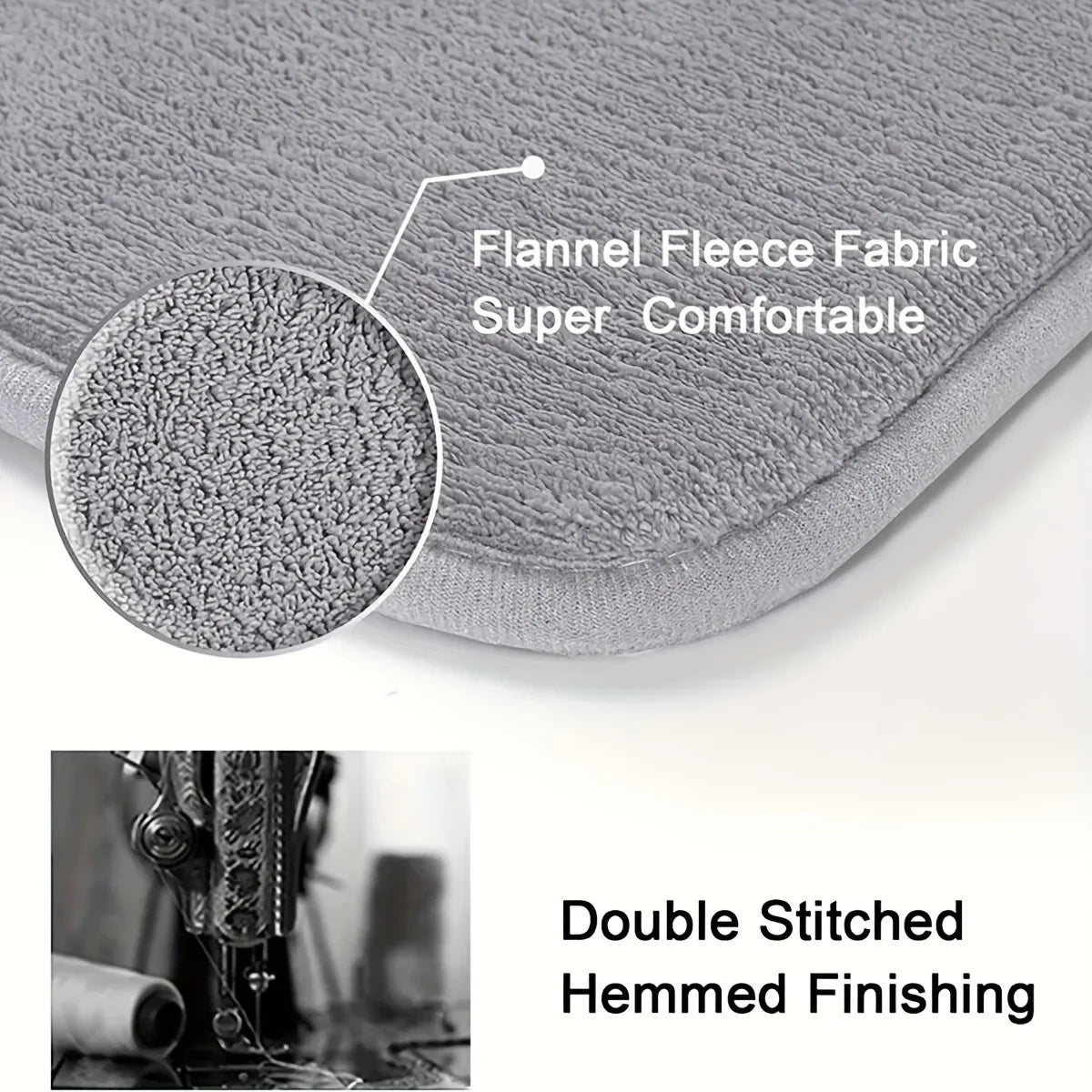 Absorbent Plush Kitchen and Bathroom Mat