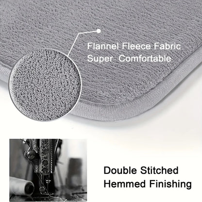 Absorbent Plush Kitchen and Bathroom Mat