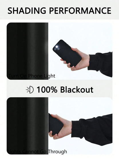 Solid Blackout Grommet Curtain