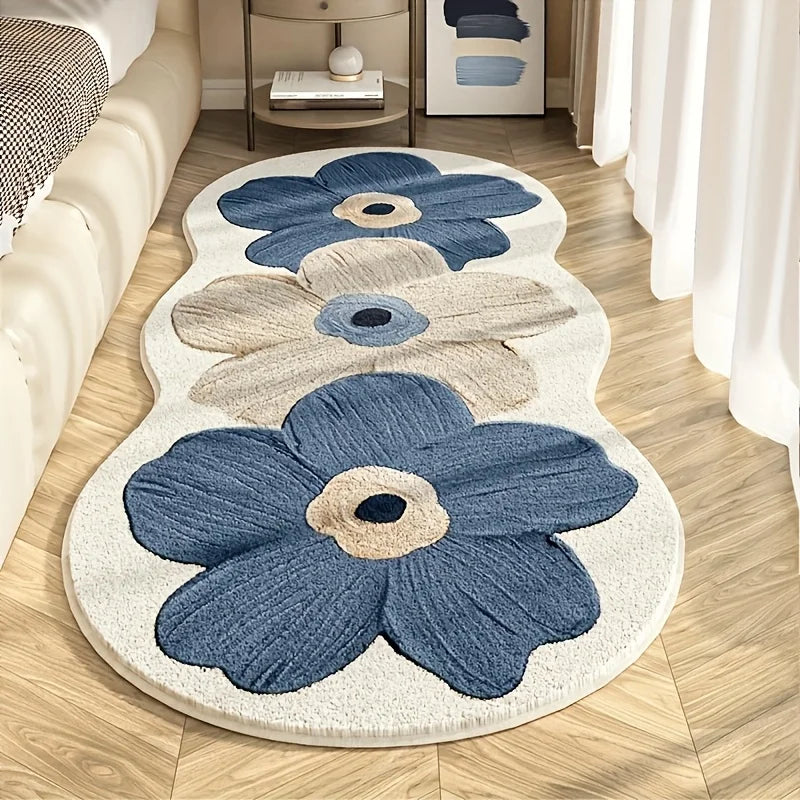 0.4-Inch Plush Floral Accent Rug