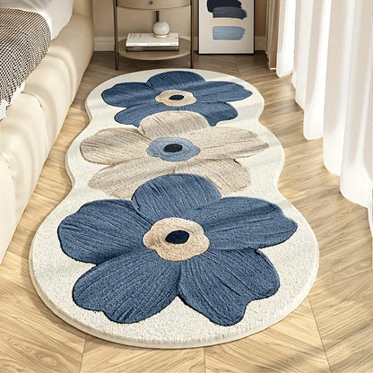0.4-Inch Plush Floral Accent Rug
