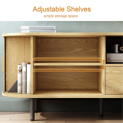 69-Inch TV Stand with Power Outlet and Storage