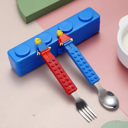 Building Block Kids’ Stainless Steel Cutlery Set