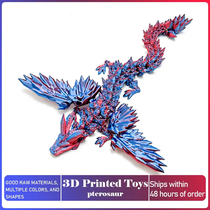 Articulated 3D-Printed Dragon Figurine