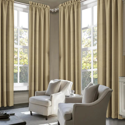 Set of 4 Light-Filtering Rod-Pocket Curtains