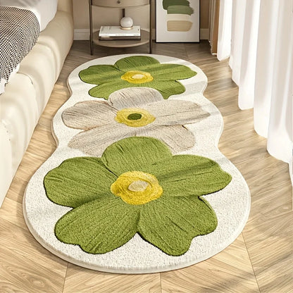0.4-Inch Plush Floral Accent Rug