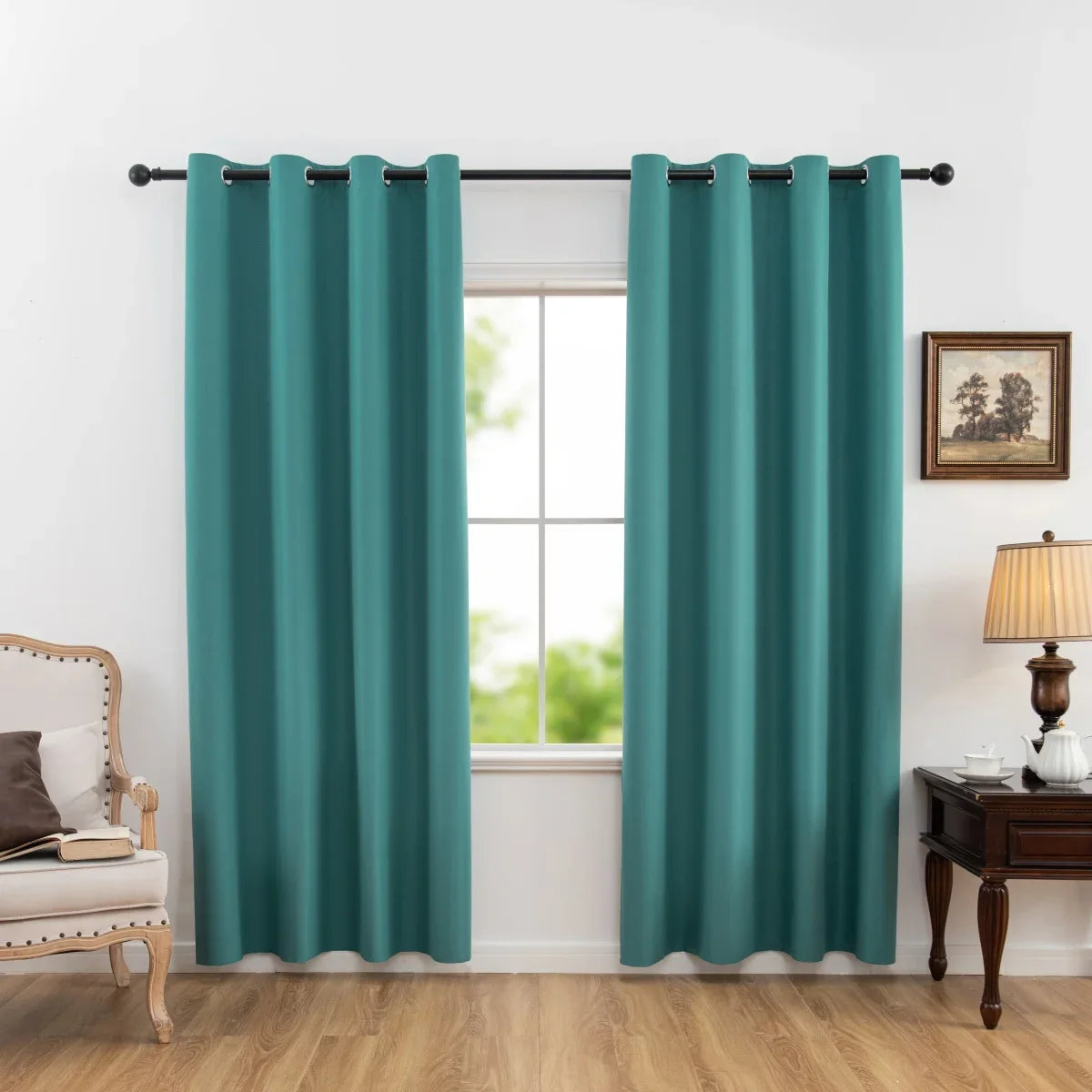 Solid Blackout Grommet Curtain