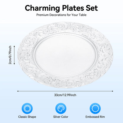 Set of 100 Round Charger Plates