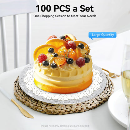Set of 100 Round Charger Plates