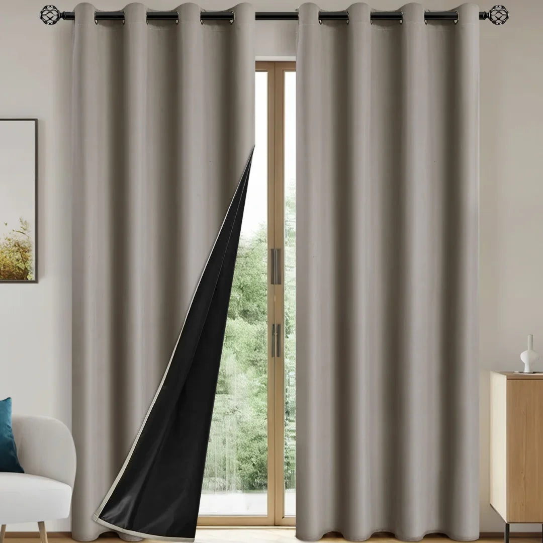 Solid Blackout Grommet Curtain