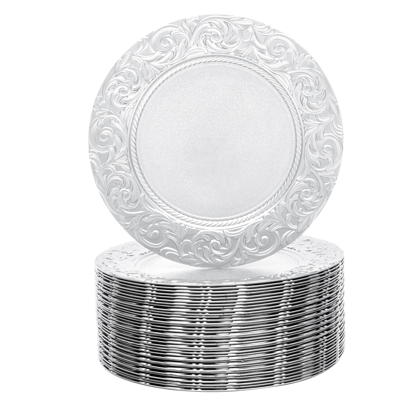 Set of 100 Round Charger Plates