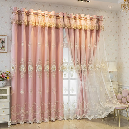 Embroidered Chenille Blackout Curtains