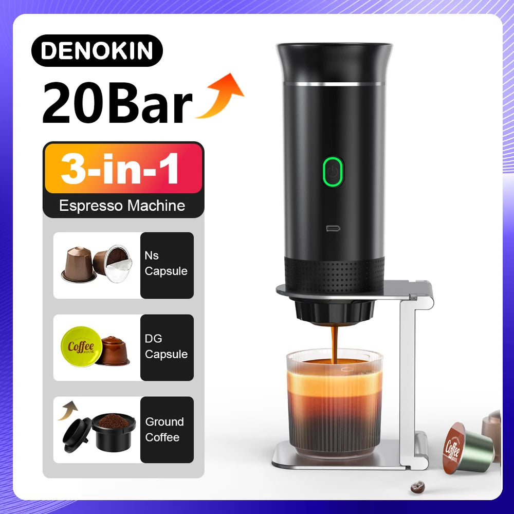 Portable 3-in-1 Espresso Coffee Maker