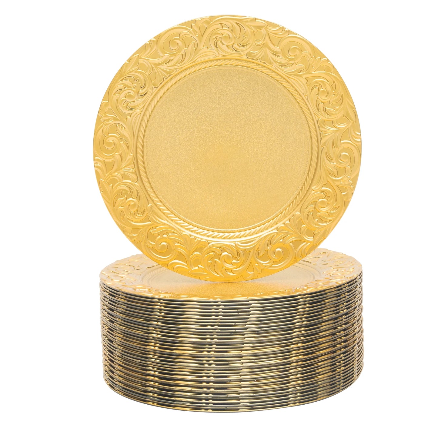 Set of 100 Round Charger Plates