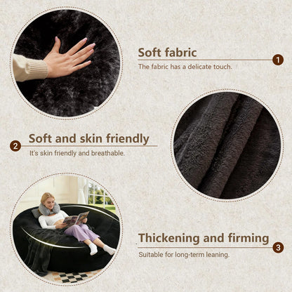 39.4 x 39.4 x 23.6-Inch Memory Foam Beanbag Chair