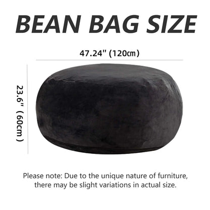 39.4 x 39.4 x 23.6-Inch Memory Foam Beanbag Chair