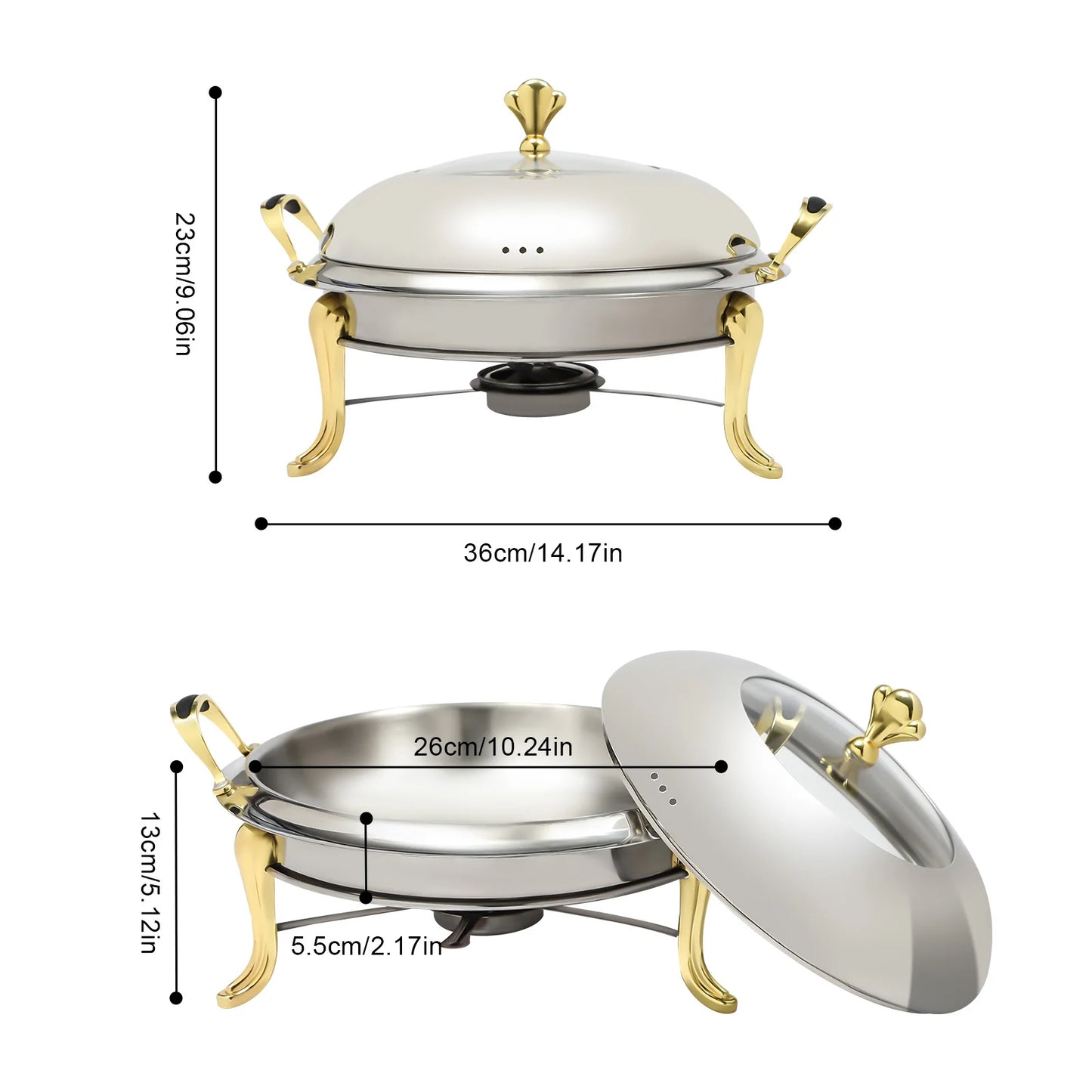 2.64-Quart Round Chafing Dish