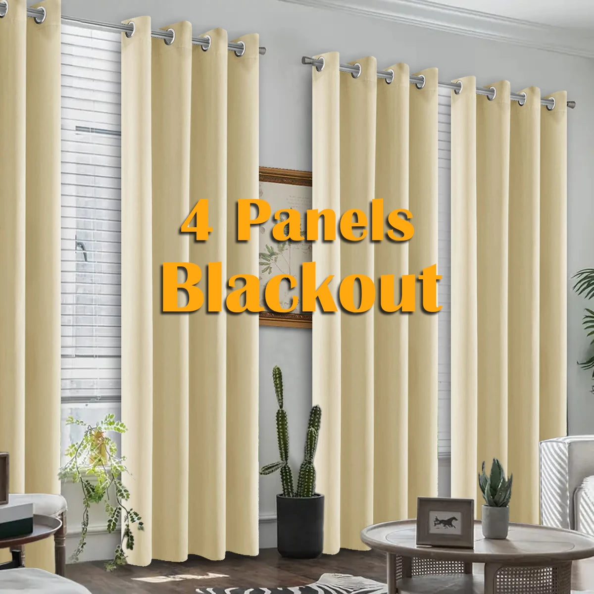 Set of 4 Thermal Blackout Curtains