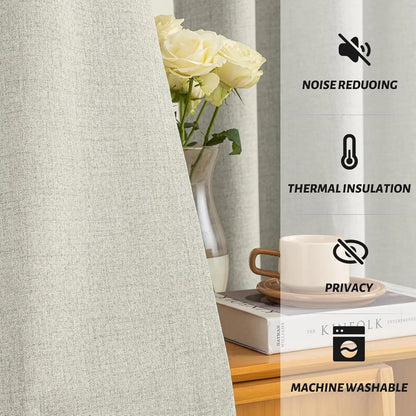 137.8-Inch Solid Blackout Curtain