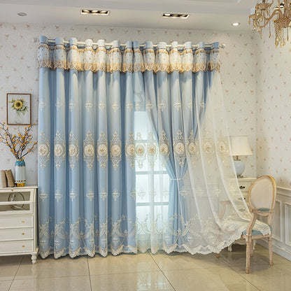 Embroidered Chenille Blackout Curtains