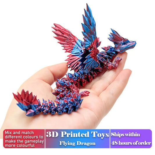 Articulated 3D-Printed Dragon Figurine