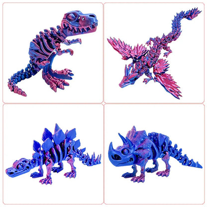 Articulated 3D-Printed Dragon Figurine