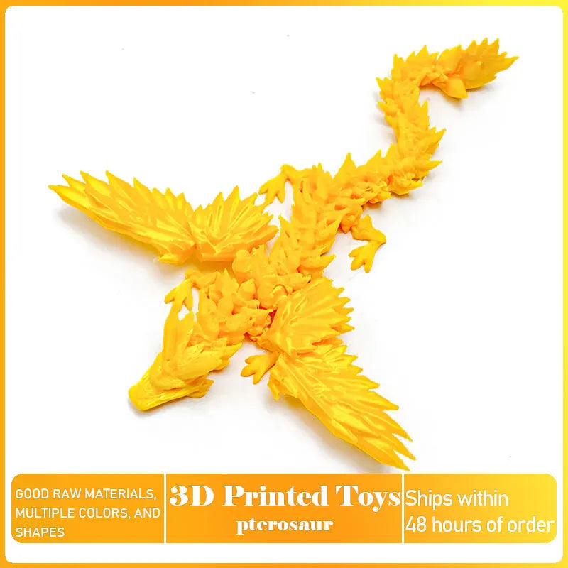 Articulated 3D-Printed Dragon Figurine