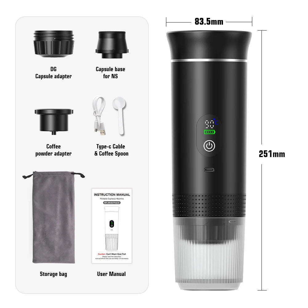 Portable 3-in-1 Espresso Coffee Maker