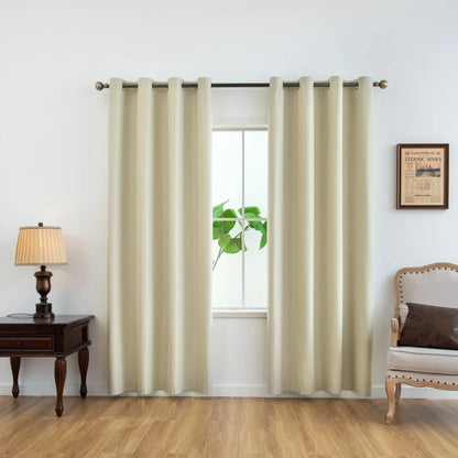 Solid Blackout Grommet Curtain
