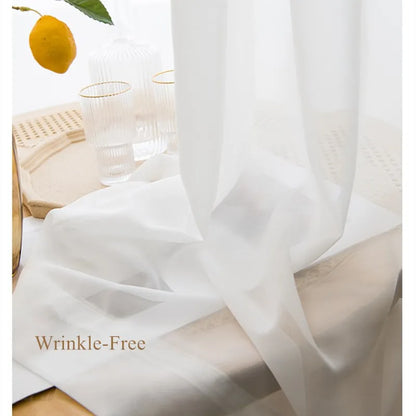 122-Inch White Sheer Curtain