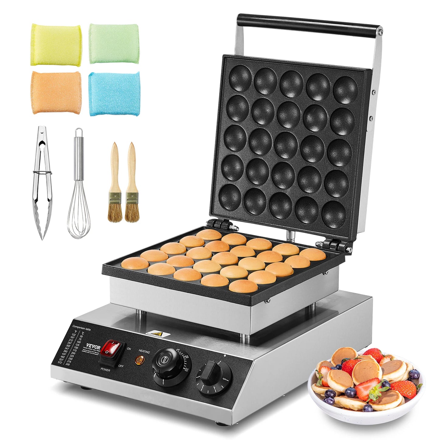 25-Piece Mini Pancake and Waffle Maker