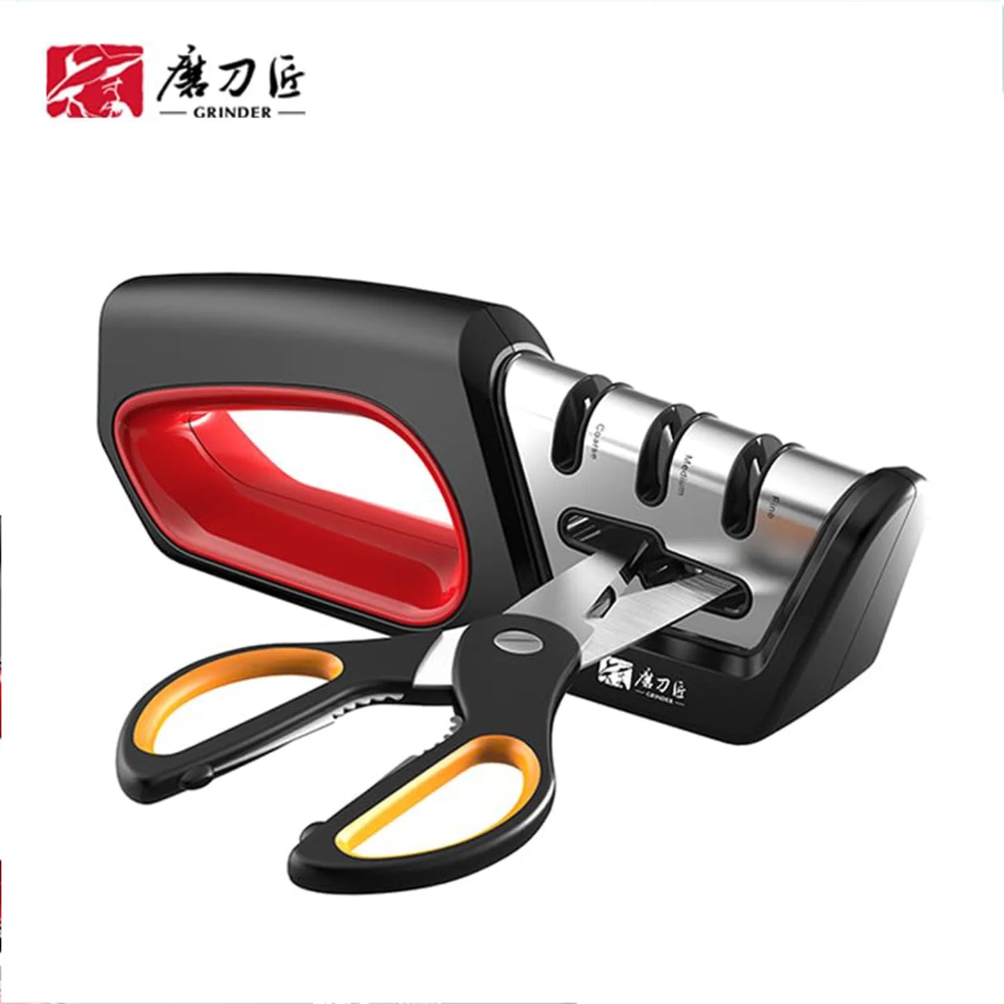 Four-Stage Knife and Scissor Sharpener