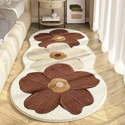 0.4-Inch Plush Floral Accent Rug