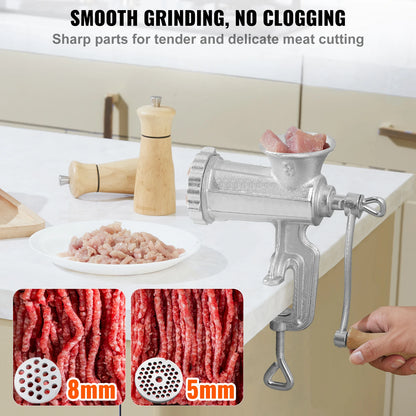 Heavy-Duty Manual Cast-Iron Meat Grinder